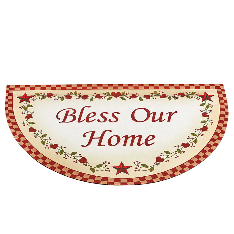Red Barrel Studio® Aranveer Bless Our Home Kitchen Mat Wayfair